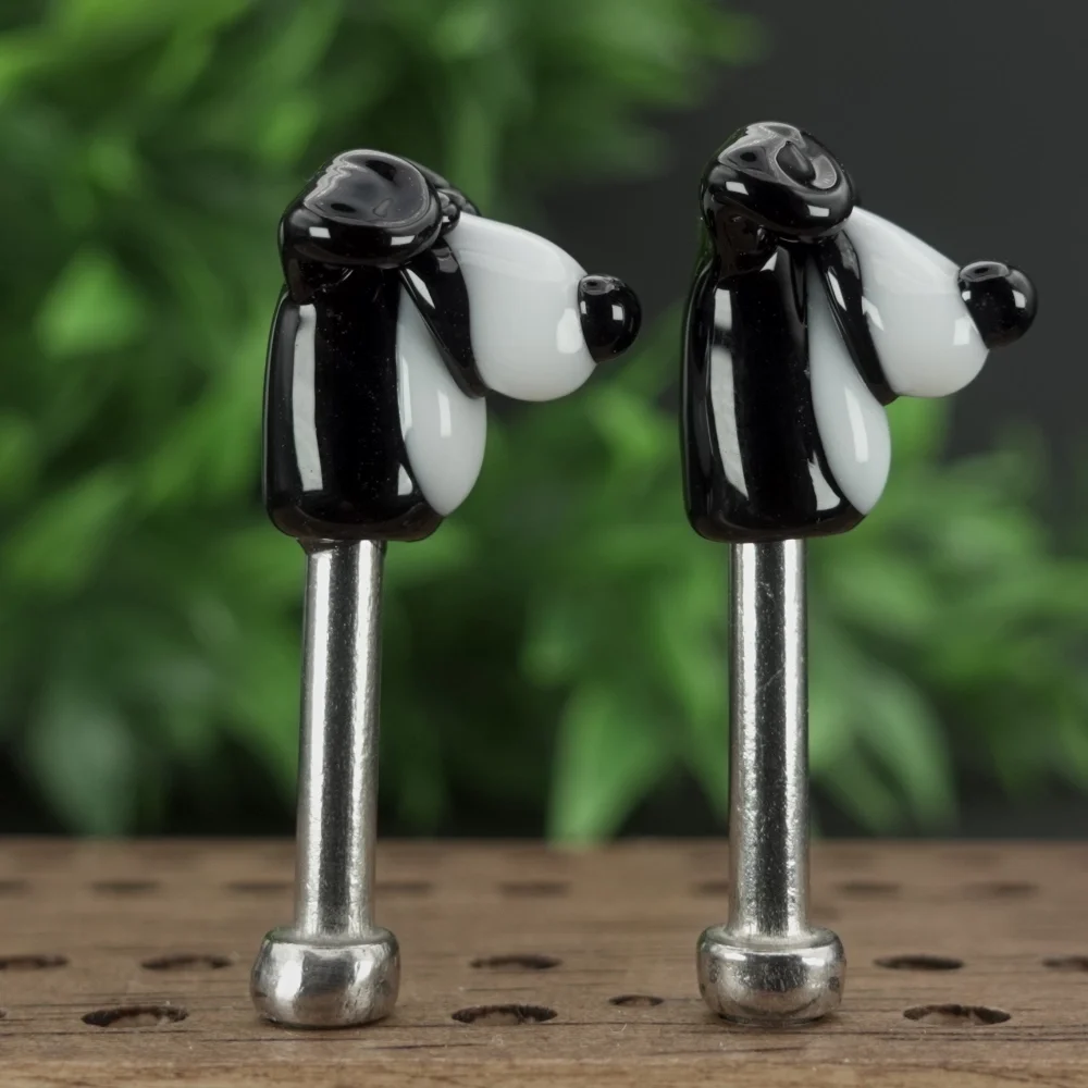 Black White Dogs Cribbage Pegs Sv1