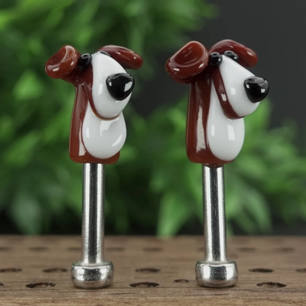Brown White Dogs Cribbage Pegs Sv2
