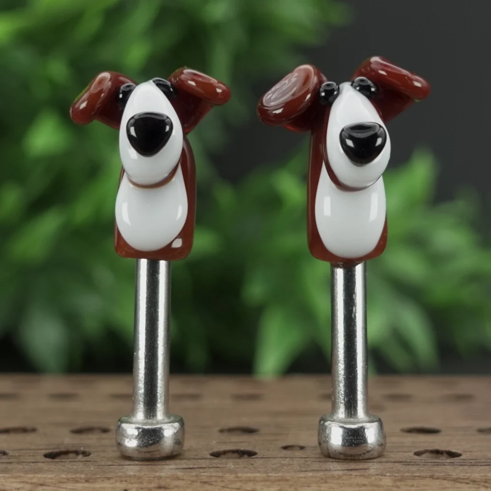 Brown White Dogs Cribbage Pegs Sv3