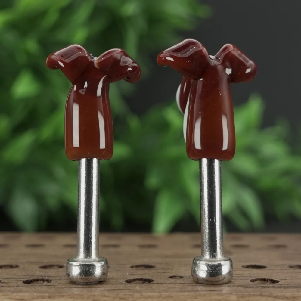 Brown White Dogs Cribbage Pegs Sv6