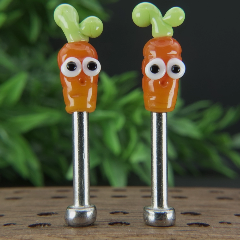 Orange Carrots With Eyes Cribbage Pegs Sv3