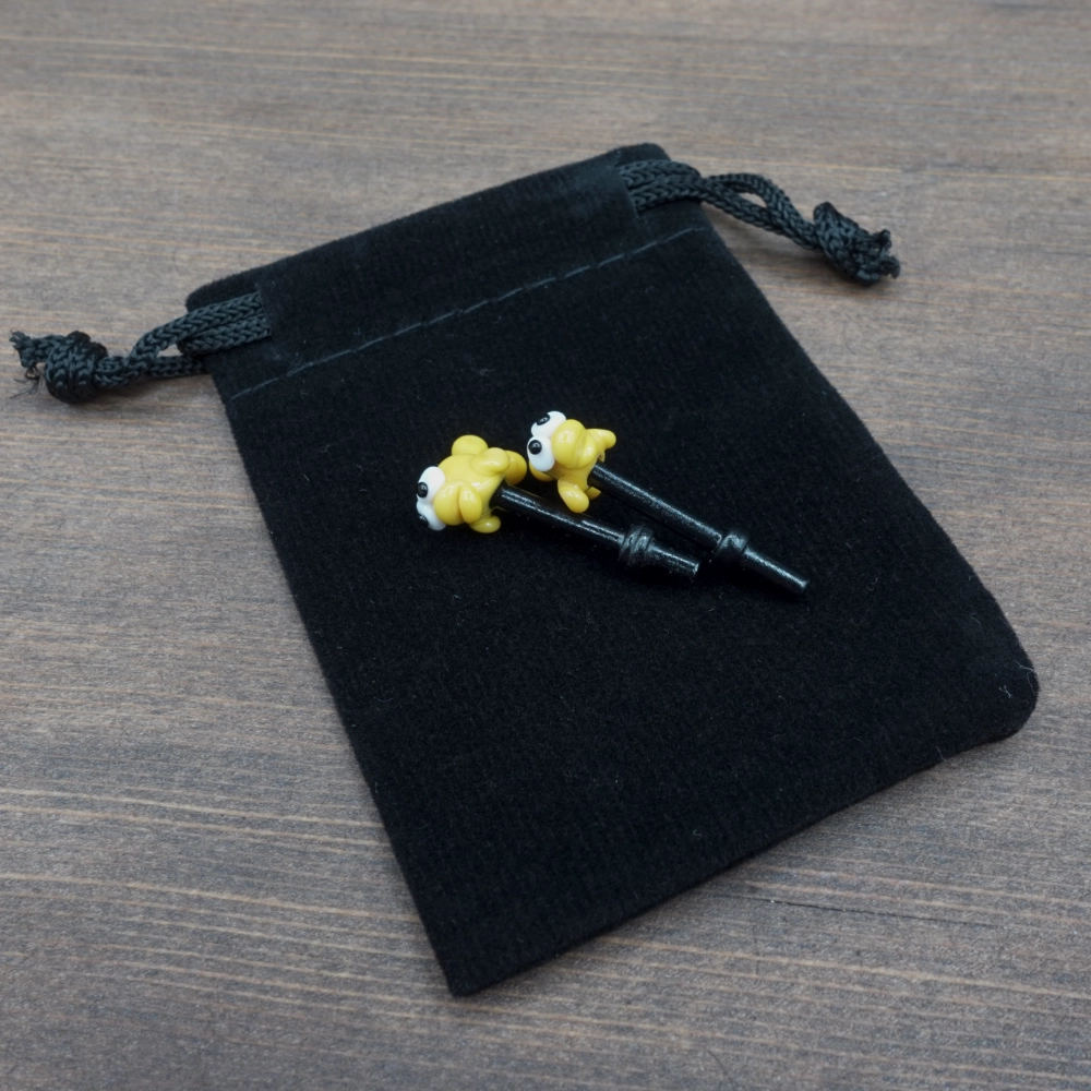 Packaging Pair Yellow Fish Cribbage Pegs B