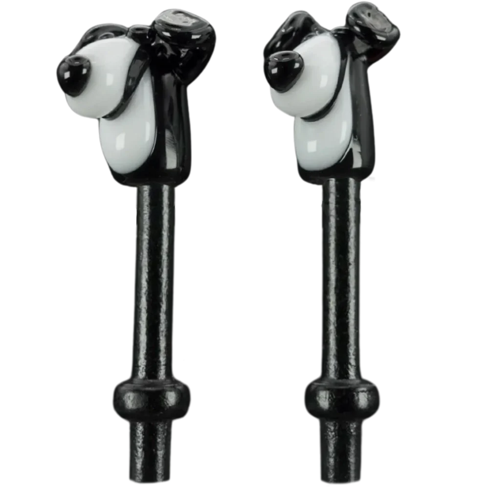 Pair Black White Dogs Cribbage Pegs B