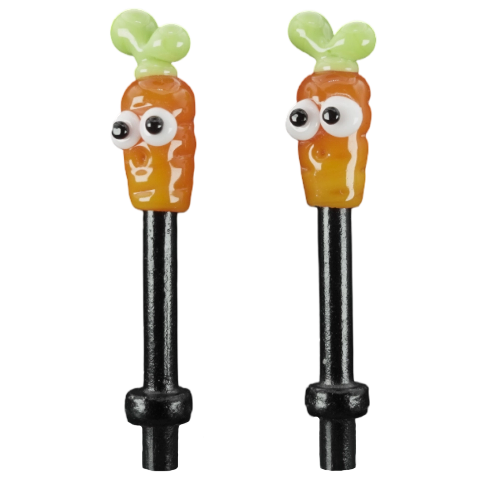Pair Carrots With Eyes Cribbage Pegs B