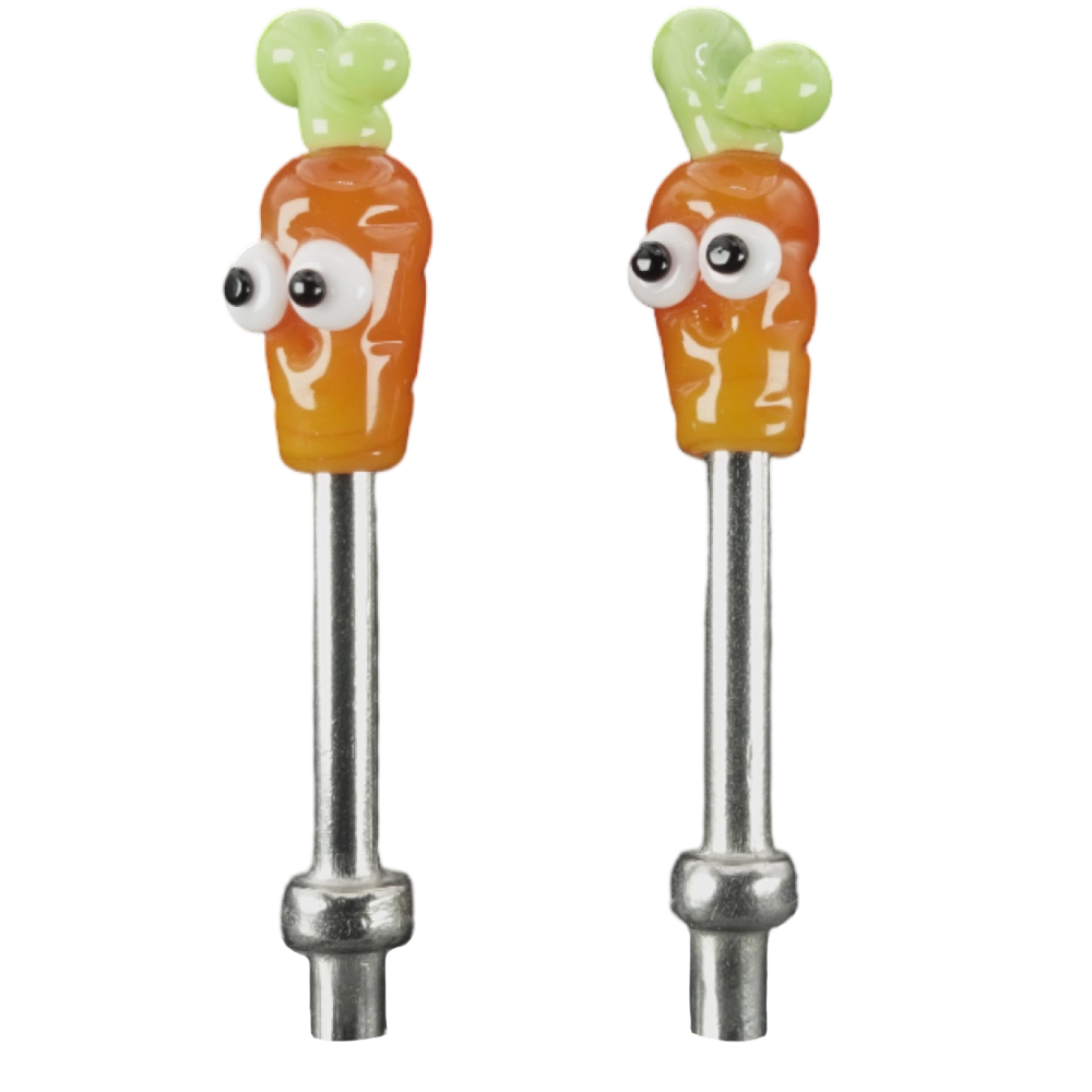 Pair Carrots With Eyes Cribbage Pegs S