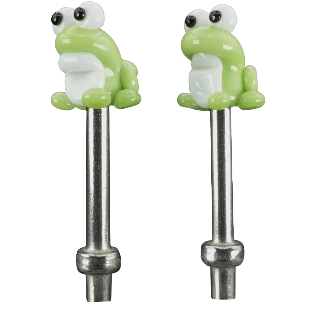 Pair Green Frogs Cribbage Pegs S