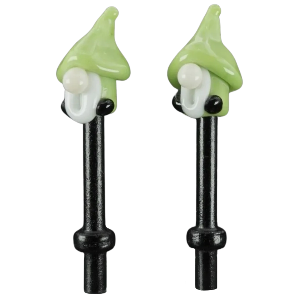 Pair Light Green Gnomes Cribbage Pegs B