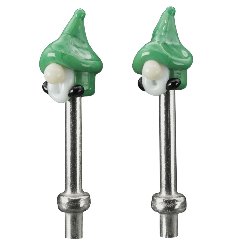 Pair Medium Green Gnomes Cribbage Pegs S