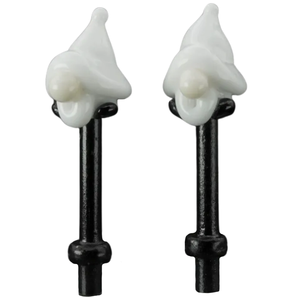 Pair White Gnomes Cribbage Pegs B Pair White Gnomes Cribbage Pegs B