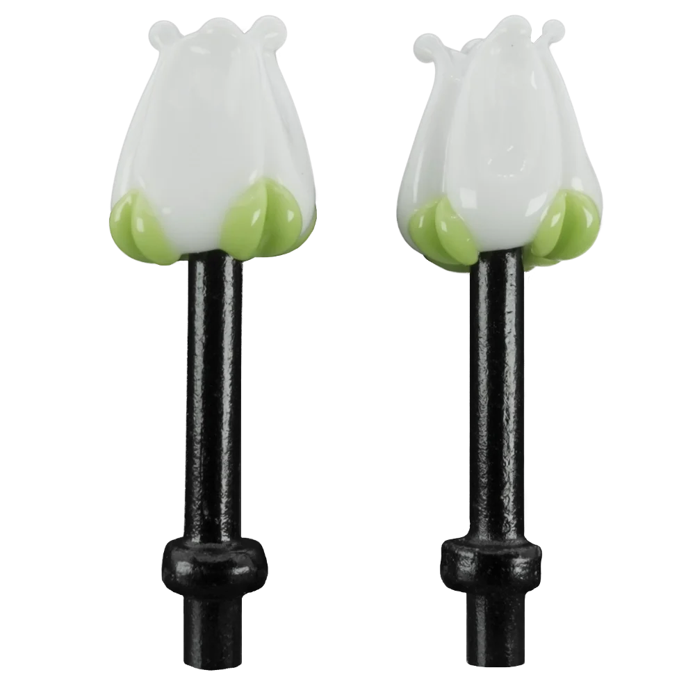 Pair White Tulips Cribbage Pegs B Pair White Tulips Cribbage Pegs B