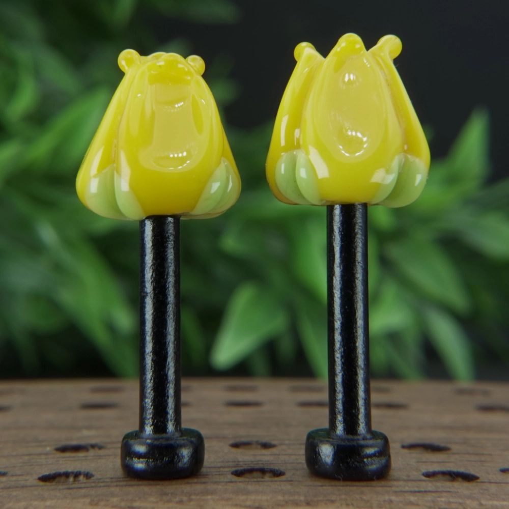 Pair Yellow Tulips Cribbage Pegs Bv1 Pair Yellow Tulips Cribbage Pegs Bv1