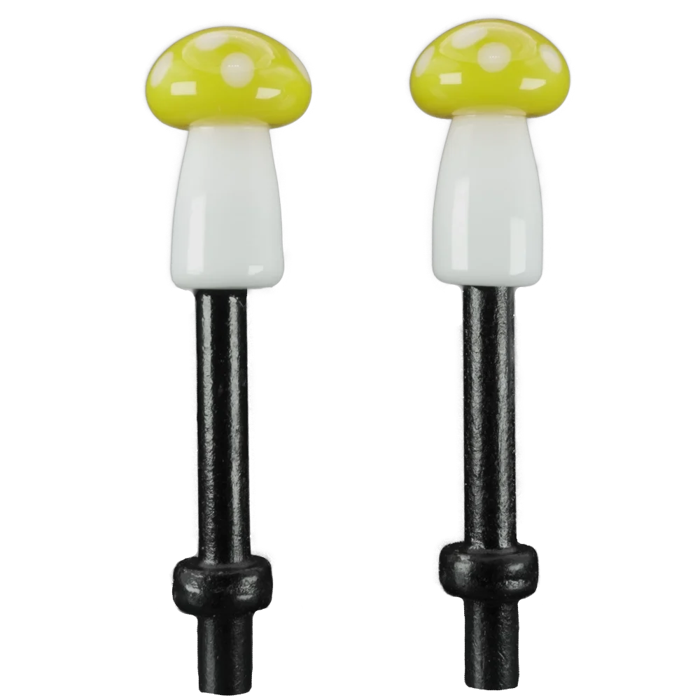 Pair Yellow White Mushrooms Cribbage Pegs B