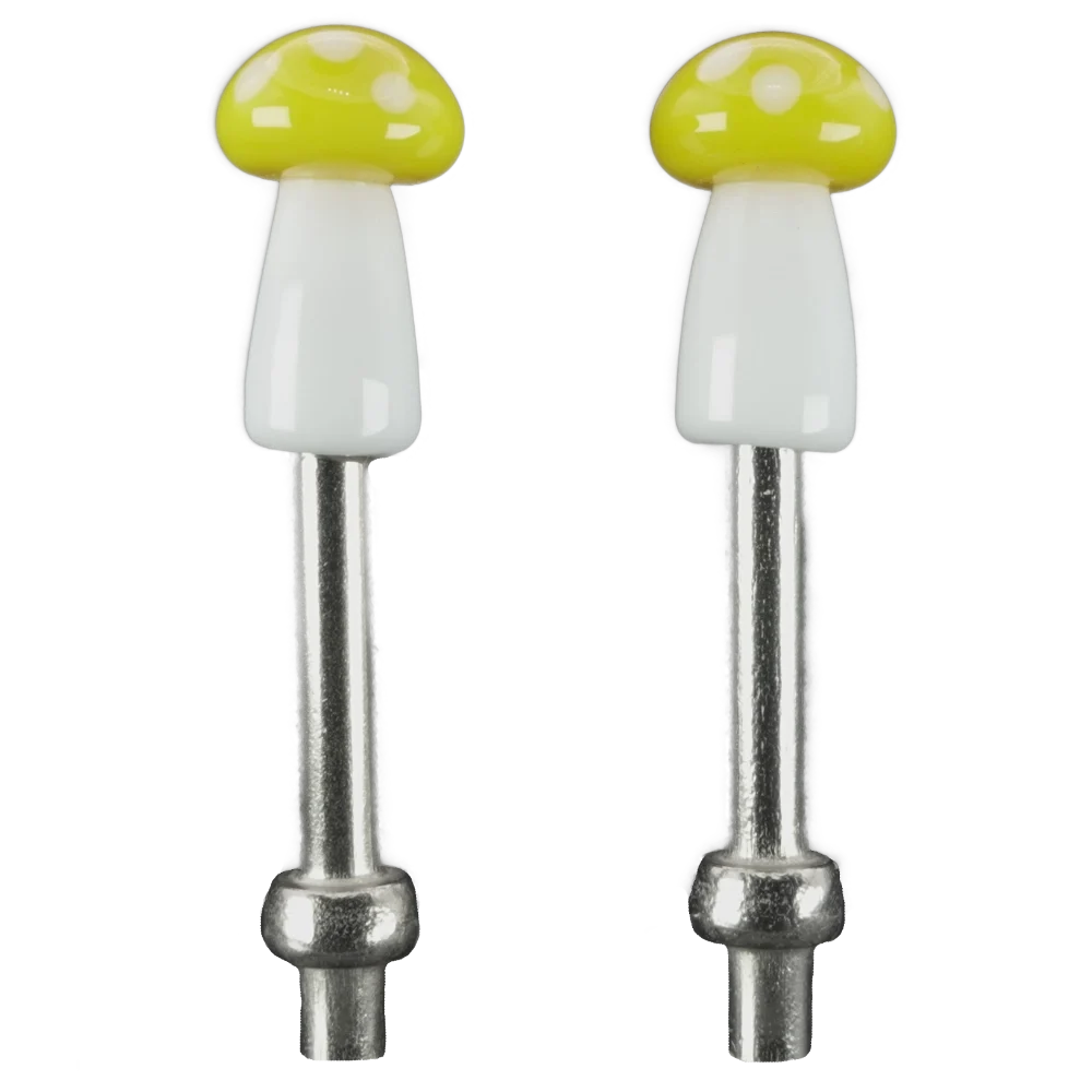 Pair Yellow White Mushrooms Cribbage Pegs S