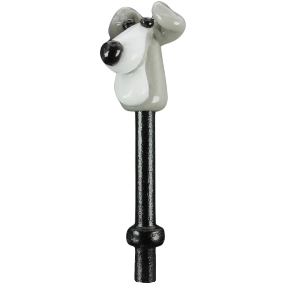 Single Grey White Dog Cribbage Peg B