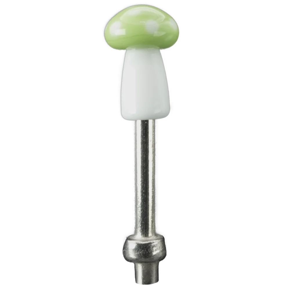 Single Light Green White Mushroom Cribbage Peg S