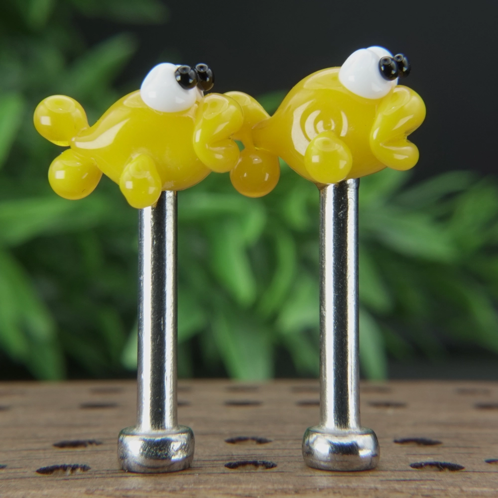 Yellow Fish Cribbage Pegs Sv1