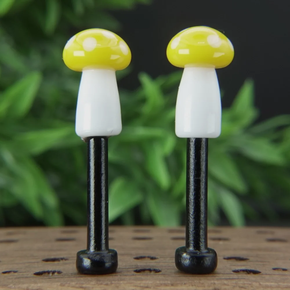 Yellow White Mushrooms Cribbage Pegs Bv1